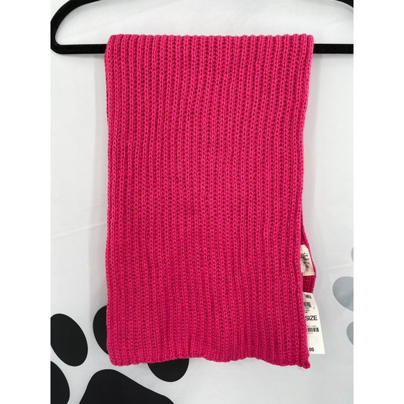 Style & Co NWT Solid Ribbed Muffler Extra Long Recycled Wrap Scarf Hot Pink New - Picture 2 of 10